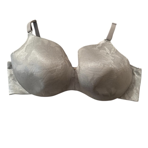 Cacique Lane Bryant Size 46F Lightly Lined Balconette Gray Lace Underwire Bra - Picture 1 of 8